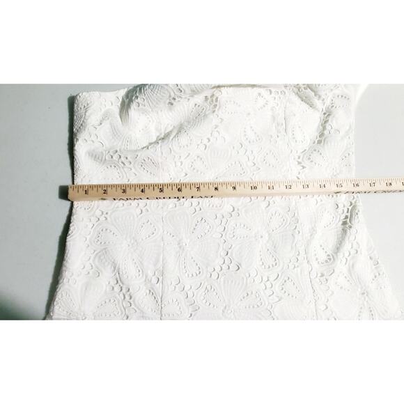 Lilly Pulitzer Womens White Lace Halter Dress Size 8 Bridal Preppy Feminine - Picture 8 of 9